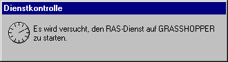 Dienstkontrolle: Es wird versucht den RAS-Dienst ... zu starten