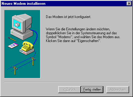 Neues Modem installieren 4. Schritt