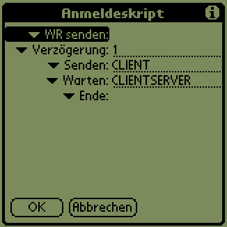 Palm Einstellungen Netzwerk Script